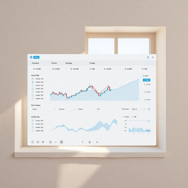 Minimalistički prikaz konfiguracijskog panela trading strategije